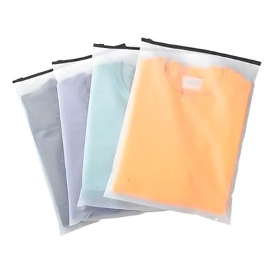 100 Bolsa Esmerilada Ropa Boutique Zipper 30x40 Shein Transparente