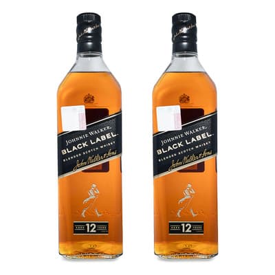 Johnnie Walker Black Label Blended Whisky 1 Litro 2 Pck 2 Pz - $1,450.00 en Mercado Libre | PrecioMX