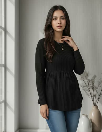 Blusa Casual De Manga Larga Para Mujer Embarazada