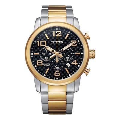 Citizen Quartz Chronograph Black Dial An8054-50e .. Dcmstore Correa Plata Y Oro Bisel Oro Fondo Negro - $3,487.50 en Mercado Libre | PrecioMX