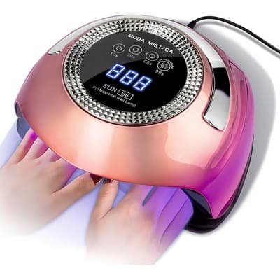 Lámpara UV LED Uñas 268W Pantalla Táctil MODA MÍSTICA Recargable Rosa
