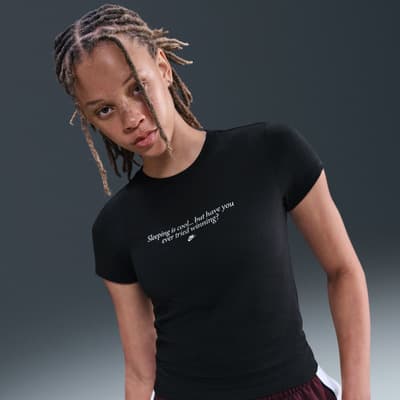 Nike Sportswear Chill Knit Playera Negra Para Mujer