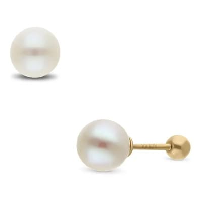 Broqueles De Oro Aretes De 10k Mujer Perlas Dorado - $1,834.00 en Mercado Libre | PrecioMX