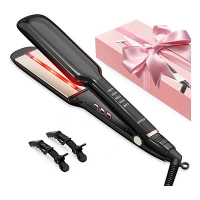 Plancha de Cabello Infrarroja Profesional Esyest,Plancha para un Alisado Suave y Planchado del Pelo 138-250°c