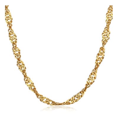 Cadena Singapur Mini Torzal Oro 14k Kilates 50cm 2mm Italy Color Dorado - $3,275.30 en Mercado Libre | PrecioMX