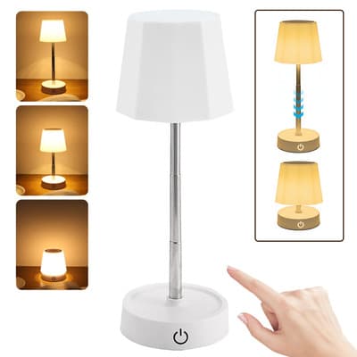 Lámpara De Mesa Led Moderna Ajustable Luz Blanca Recargable Usb Lamp Estructura Blanco Pantalla Blanco - $126.62 en Mercado Libre | PrecioMX