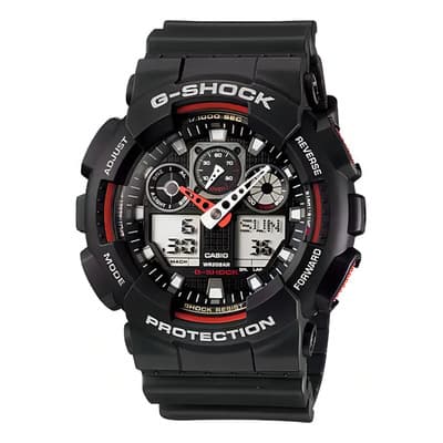Reloj Casio G-shock Digital/analogo Resina Negro Hombre Color Del Bisel Negro/rojo - $2,211.21 en Mercado Libre | PrecioMX