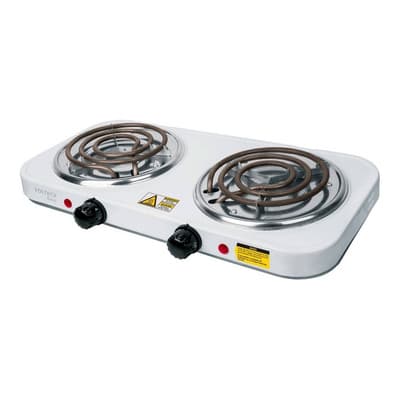 Parrilla Eléctrica Doble Volteck Basic 23032 Color Blanco