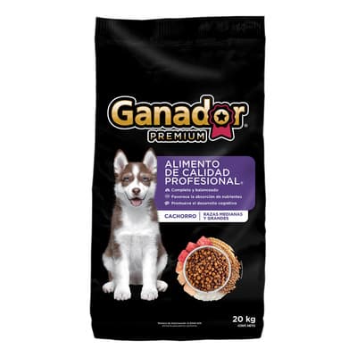 Alimento Para Perros Ganador Premium Cachorro Raza Mediana/grande 20kg - $959.00 en Mercado Libre | PrecioMX
