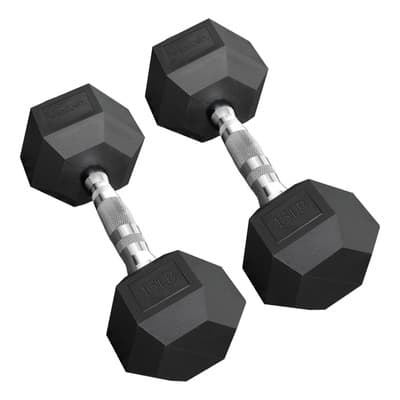 Par Mancuernas Pesas Hexagonales 15lb/6.8kgc/u Pvc Gym Negro - $1,220.00 en Mercado Libre | PrecioMX