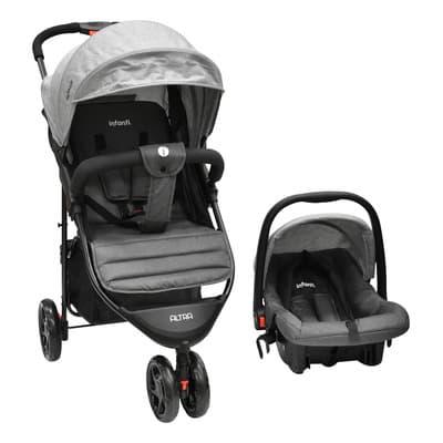 Infanti Carriola Sistema De Viaje Altra Deportiva Color Gris Chasis Negro