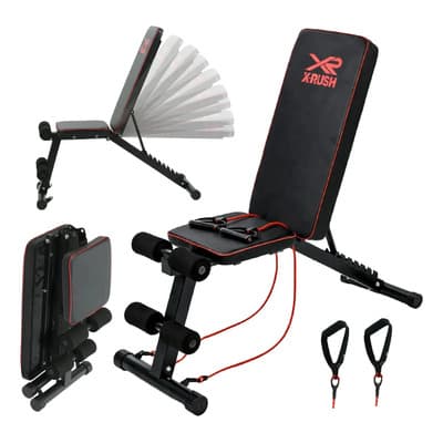 Banco De Pesas Multifuncional Plegable 250kg Gym Negro