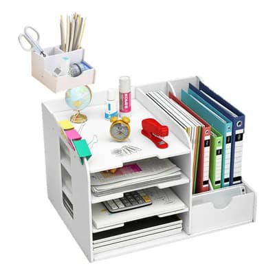 Tethram Organizadores De Escritorio Oficina Con Portalápices Carpeta Soporte De Lápiz Organizador Para Papeles Material Oficina Y Papeleria Bandeja Escritorio Para Stationery Oficinas Y Hogares - $245.28 en Mercado Libre | PrecioMX