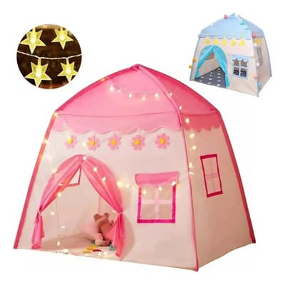 Carpa De Juego Para Niños | Incluye Luces Estrellas Y Caja De Transporte |, Kids Castle Playhouse Interior Para Niñas, Niños Pequeños Rosa - $499.00 en Mercado Libre | PrecioMX