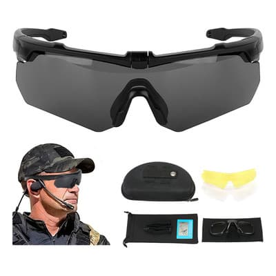 Gafas De Sol Deportivas Polarizadas Para Hombres, Gafas Tacticas, Gafas Deportivas, Con 3 Lentes Intercambiables,... Negro - $148.00 en Mercado Libre | PrecioMX