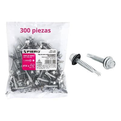 300 Pija Punta Broca No.14 1 1/2'' Acero Gal Rondana Hexagon - $469.00 en Mercado Libre | PrecioMX