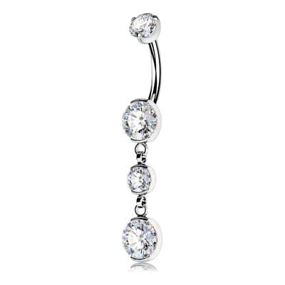 Colgante Piercing Ombligo G23 Titanio Circonita 14g Piercing 001-1.6*10 - $299.01 en Mercado Libre | PrecioMX