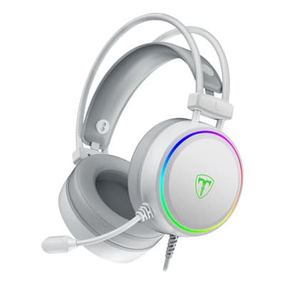 Auriculares Gamer T-Dagger Sona Blancos 7.1 RGB USB con Micrófono Flexible