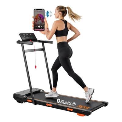 Caminadora Electrica 2hp Plegable Lumo Bluetooth Walking Pad Negro