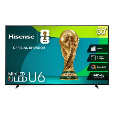 Hisense Smart TV Pantalla 50 Pulgadas Mini-LED 50U6QV Vidaa