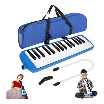 Melódica 32 Teclas Color Azul Escolar Con Boquilla Estuche Y Tela - $195.02 en Mercado Libre | PrecioMX