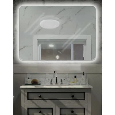 Espejo Baño Inteligente Rectangular Luz Led 3 Ajustes Tactil