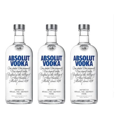 Pack De 3 Vodka Absolut Azul 750ml - $1,139.00 en Mercado Libre | PrecioMX