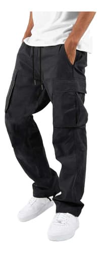 Pantalones Cargo Rectos Con Múltiples Bolsillos Hombre - $160.38 en Mercado Libre | PrecioMX