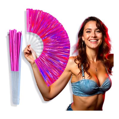 Abanico Grande Tornasol Fucsia Plástico Truena Festival Pericon - $148.95 en Mercado Libre | PrecioMX