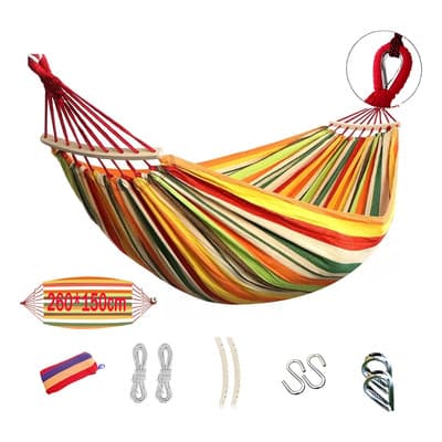 Hamaca Fofodio Hamacas Algodón Colgantes Portatil Camping Muebles De Jardin 2.6×1.5m Hammock Para Jardin Exterior