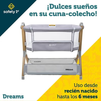 Cuna-colecho Safety 1st Dreams Gris Gris Gris Claro - $2,998.80 en Mercado Libre | PrecioMX