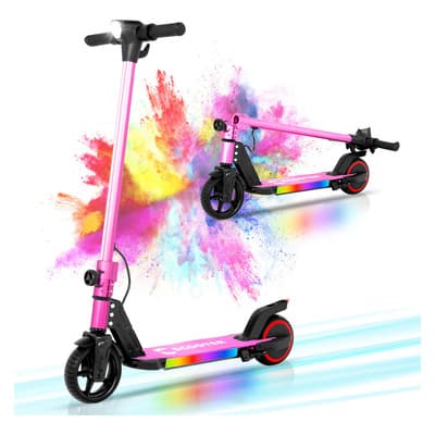 Scooter Eléctrico Plegable Patín Famxub Potente Motor De 500 W, Velocidad Máxima De 18 Km/h, 6,5 Patinetes Para Niños Y Adultos De 8 Años Con Sistemas De Freno Doble, 5.2ah Batería, Luz Led