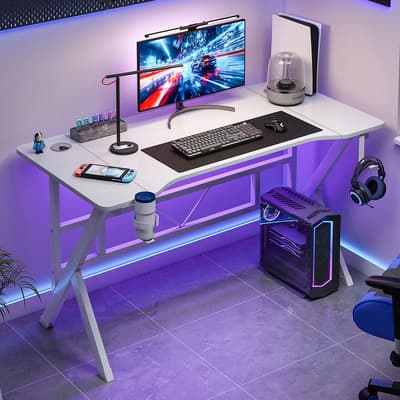 Mesas De Computación Escritorio Gamer Textura Fibra Carbono 140x55x75cm Escritorio Para Computadora Y Oficina Blanco - $1,541.00 en Mercado Libre | PrecioMX