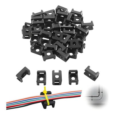 Solviora Sillín De Montaje De Brida Bases Para Cinchos 23mm Paq/100pc, Compatible Con Diversos Tipos De Cables, Ideal... Negro - $69.50 en Mercado Libre | PrecioMX