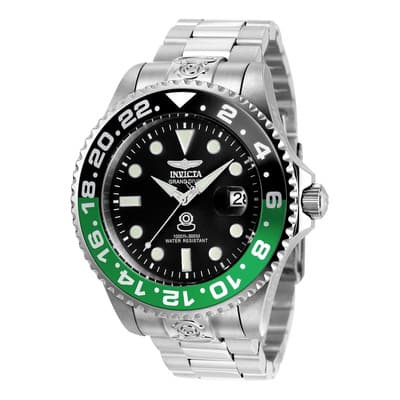 Reloj Invicta 21866 Acero Hombres Color De La Correa Plateado Color Del Bisel Negro Color Del Fondo Negro - $3,219.08 en Mercado Libre | PrecioMX