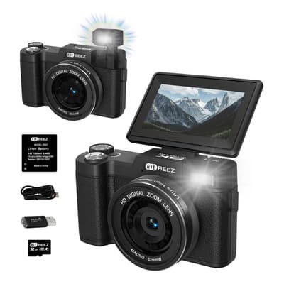 Kitbeez 5k Uhd Cámara Digital 75mp Pantalla Abatible | Wifi Rápido Para Vlogs | Viajes Sin Límites Negro - $1,692.72 en Mercado Libre | PrecioMX