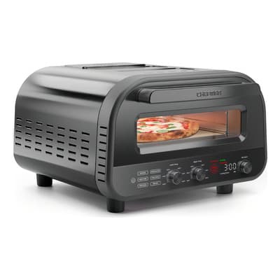 Horno Eléctrico Chefman De Mesa Negro Hasta 800 °F Para Pizza