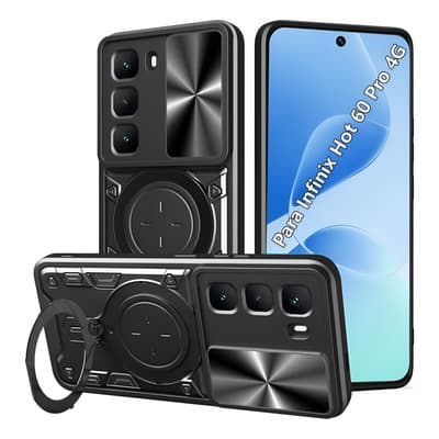 Xgmzhn Funda Para Infinix Gt Hot Smart Note Series Case Uso Rudo Protector Cámara Carcasa Soporte Acrílico Cover Negro