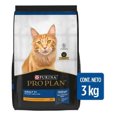 Croquetas Para Gato Senior Sabor Pollo 3kg Purina Pro Plan Optiage Adult 7+ - $740.05 en Mercado Libre | PrecioMX