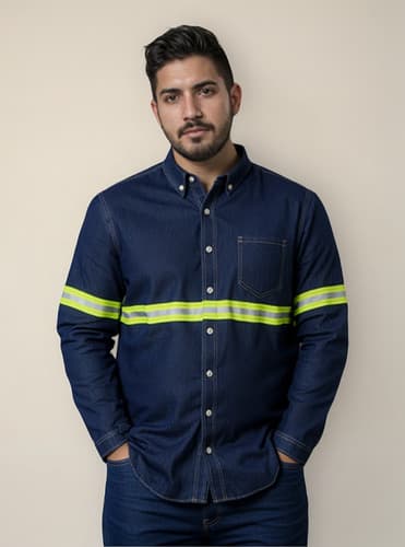 Camisa De Mezclilla Trabajo Industrial Uso Rudo Reflejante - $270.75 en Mercado Libre | PrecioMX