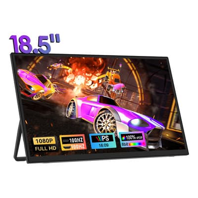 Zeuslap Monitor portátil para Juegos de 18.5'' 120Hz, Monitor portátil con Soporte FHD y 100% sRGB 1080P Segunda Pantalla Externa para portátil, PC, PS5, Mac, Xbox, Switch - Z18S