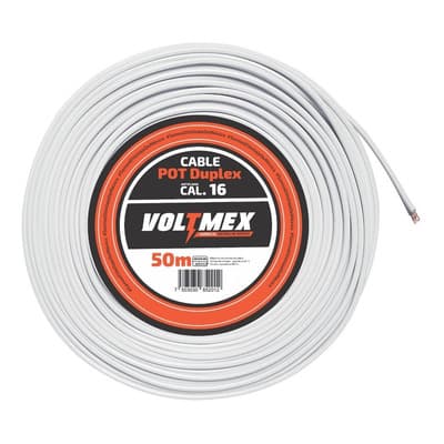 Cable Duplex Calibre 16 Con 50 Metros Pot16 Voltmex Blanco - $295.00 en Mercado Libre | PrecioMX