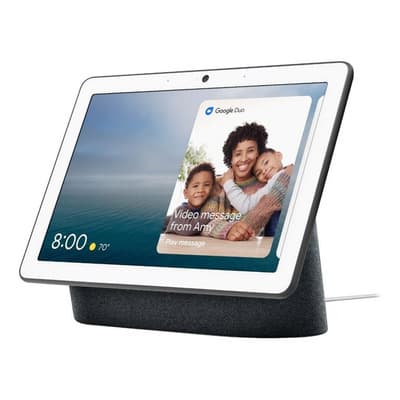 Google Nest Hub Max con asistente virtual Google Assistant, pantalla integrada de 10" color charcoal