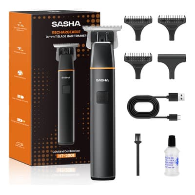 Cortadora De Pelo Profesional Afeitadora Electrica Trimmer Para Cabello Y Barba Recargable Acero Inoxidable Color Negro Sasha - $211.27 en Mercado Libre | PrecioMX