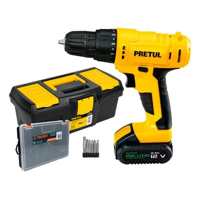 Kit Taladro Inalámbrico + Caja Y Organizador Color Amarillo - $995.00 en Mercado Libre | PrecioMX