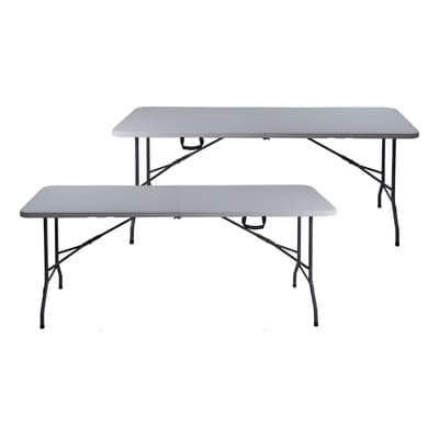 Paquete De 2 Mesas Plegables Portafolio De Plástico 1.8 Color Blanco - $1,399.00 en Mercado Libre | PrecioMX