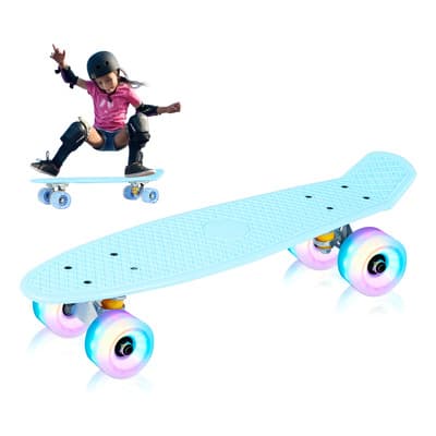 Patinetas Skateboard Niños Luces De Las Ruedas 22 Pulgadas
