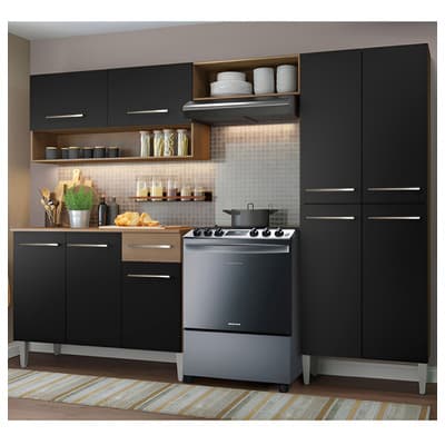 Cocina Integral Completa Emilly Pop 229 Cm 2 Marrón Negro Madesa Grem229002 - $5,099.00 en Mercado Libre | PrecioMX
