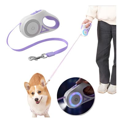 Correa Retráctil Perro Luz Led 5m Morado Dilimi Mascotas Grande Lavanda - $240.57 en Mercado Libre | PrecioMX
