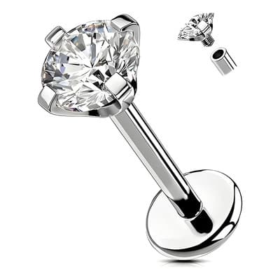 Solviora Aro Piercing 16g Titanio Con Circonia Cúbica, Rosca Interna 6mm Ideal Para Nariz, Ombligo, Orejas Y Más, Hipoalergénico, Evita Reacciones A Materiales Como El Acero Barato Clara - $85.70 en Mercado Libre | PrecioMX